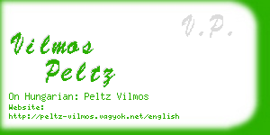 vilmos peltz business card